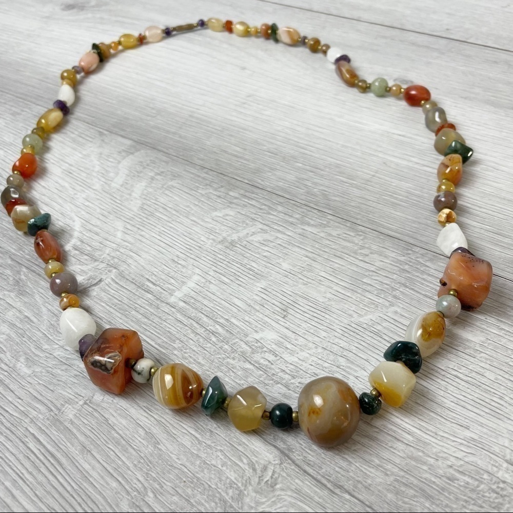 Multicolor Gemstone Necklace - image 2